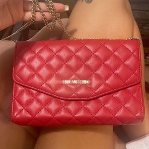Red MOSCHINO side cross body bag. Bought in ITALY!